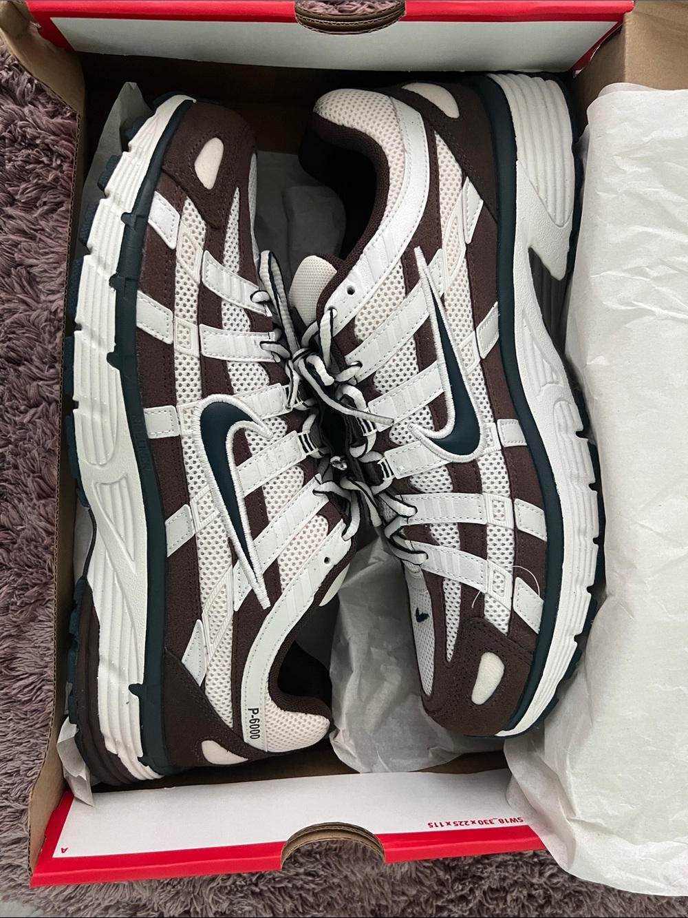 Nike Women's Brown, White & Black Mesh Panel Sneakers